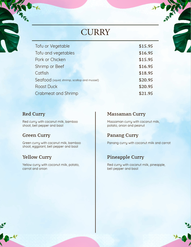 Menu Page 5